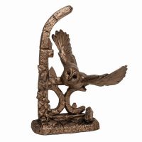 Barn Owl Exiting Church Cold Cast Bronze Ornament - Frith Sculpture - Guy Redwood