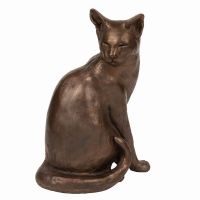 Abigail Cat Looking Back Cold Cast Bronze Ornament - Frith Sculpture Paul Jenkins