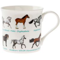 Horse Mixed Motive Fine China Mug - Boxed