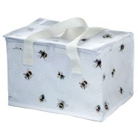 Bee Nectar Meadows White Picnic Cool Bag Lunch Box