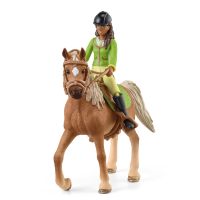 Sarah & Mystery Horse & Rider Figure - Horse Club - Schleich - 42542