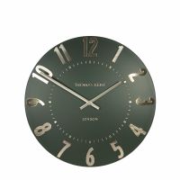 12" 30cm Mulberry Wall Clock Olive Green - Thomas Kent