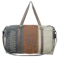 Neutral Traveller Duffle Weekend Overnight Canvas Bag - S-5201 - Myra