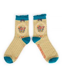 Powder UK Ladies Socks Initial Alphabet A-Z - Bamboo - 26 Letters