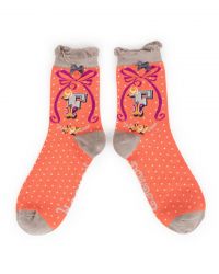 Powder UK Ladies Socks Initial Alphabet A-Z - Bamboo - 26 Letters