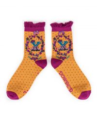 Powder UK Ladies Socks Initial Alphabet A-Z - Bamboo - 26 Letters