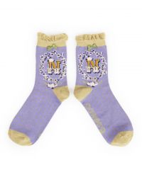 Powder UK Ladies Socks Initial Alphabet A-Z - Bamboo - 26 Letters