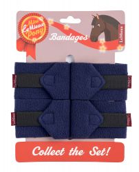 Lemieux Mini Toy Pony - Sam Grey Showjumper Set - Ink Bridle Saddle Bandages Pad Hood
