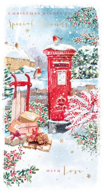 Christmas Card - Special Friends - Postbox - At Home Ling Design