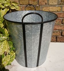 Zinc Metal Extra Large Tall Garden Planter Badge & Ear Handles