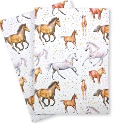 Horse & Foal Wrapping Paper Sheets & Tags - Arty Penguin