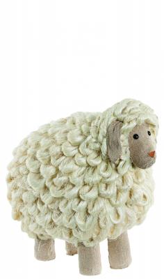 Medium Raffia & Hessian Lamb Sheep - Home Dcor