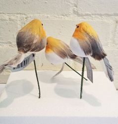 Robin Fat Reggie Bird Pick x 3 - 18cm - Sincere