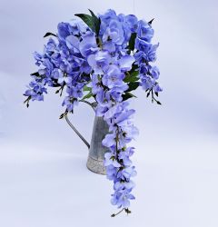 Lilac Wisteria Artificial Flower 7 Stem Bush  - 80cm - Sincere