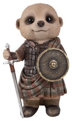 Vivid Arts William Wallace Scottish Knight Baby Meerkat Ornament Gift - Indoor or Outdoor - Fun