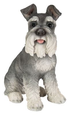 Vivid Arts Miniature Schnauzer Dog - Garden Ornament 20cm - Indoor or Outdoor