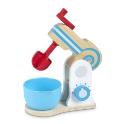 Melissa & Doug Wooden Cake Baking Mixer 11 Piece Pretend Play Set