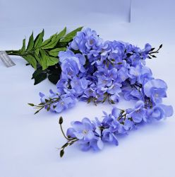 Lilac Wisteria Artificial Flower 7 Stem Bush  - 80cm - Sincere