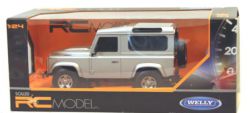 Land Rover Defender Silver Remote Control Car Scale 1:24