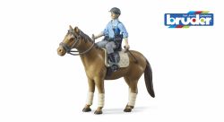Policeman Figure & Horse Mounted Police - Bruder 62507 Scale 1:16