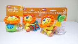Baby Rattle & Squeak Toy Teether Set of 3 