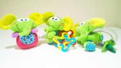 Baby Rattle & Squeak Toy Teether Set of 3 