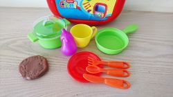 Tea Set in Wheelie Trolley - Pretend Play Young Chef