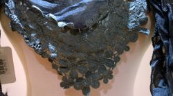 Ladies Blue Broiderie Anglaise Detail Scarf - Free Gift Bag