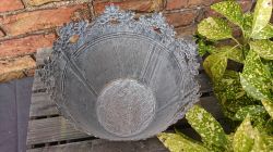 Zinc Floral Chartwell Tall Round Garden Planter Pot