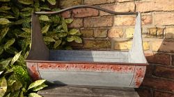 Distressed Look Zinc Large Garden Planter Bucket with Handle - 3 Sizes
