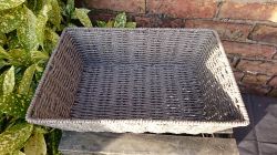 Grey Rectangle Baskets Home Storage Bedroom Office Kitchen - 3 Sizes