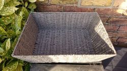 Grey Rectangle Baskets Home Storage Bedroom Office Kitchen - 3 Sizes