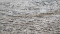 Large Grey Handloomed Natural Recycled Yarn Rug - 180cm x 245cm 