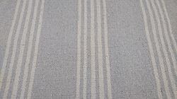 Grey & Cream Haseena Stripes Handloomed Natural Recycled Yarn Rug - 60cm x 90cm