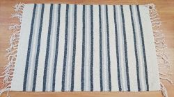 Grey Haseena Handloomed Natural Recycled Yarn Rug - 60cm x 90cm - 6 Designs