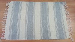 Grey Haseena Handloomed Natural Recycled Yarn Rug - 60cm x 90cm - 6 Designs