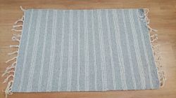Grey Haseena Handloomed Natural Recycled Yarn Rug - 60cm x 90cm - 6 Designs