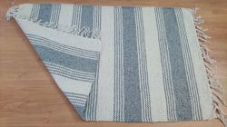 Grey Haseena Handloomed Natural Recycled Yarn Rug - 60cm x 90cm - 6 Designs