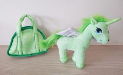 Unicorn Plush Toy Gigi Queen in Carry Bag - 4 Colours 
