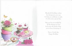 Birthday Card - Female - Tea Cups & Cakes