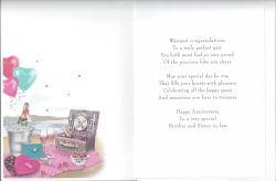 Wedding Anniversary Card - Brother & Sister in Law