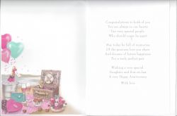 Wedding Anniversary Card - Daughter & Son in Law - Regal