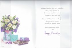 Birthday Card - Someone Special - Flowers & Chocolates - Regal