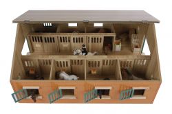 Large Wooden Horse Stable - 7 Stables - Scale 1:24 - Kids Globe V050595