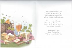 Father's Day Card - Dad From your Daughter & Son in Law - Wine & Cheese - Regal