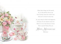 Mother's Day Card - Nanny - Afternoon Tea - Glitter - Regal