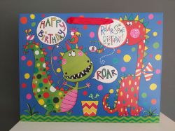 Dinosaur Triceratops Happy Birthday Gift, Card & Bag 