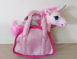 Unicorn Plush Toy Gigi Queen in Carry Bag - 4 Colours 