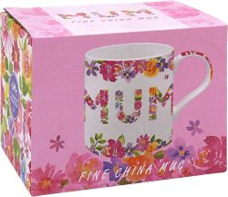 Mum Motive Fine China Mug Pink - Boxed