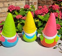 Garden Gnome Bright Shiny 3 Colours - Gift Envy